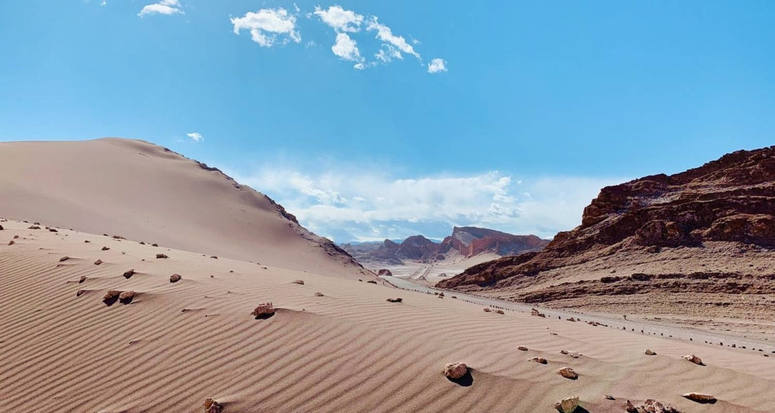 Atacama Desert landscape in Northern Chile.