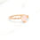 Thumbnail: Dainty Love Heart Gemstone Floral Ring - MOOII