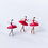 Thumbnail: Ballerina with Red Dress Sterling Silver Stud Earrings - Mooii