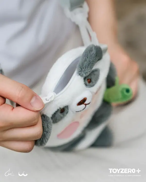 Thumbnail: LuLu the Piggy Animal Party - Panda Lu Plush Crossbody Bag