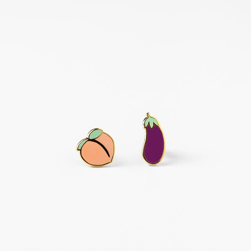 Yellow Owl Workshop Peach & Eggplant Earrings