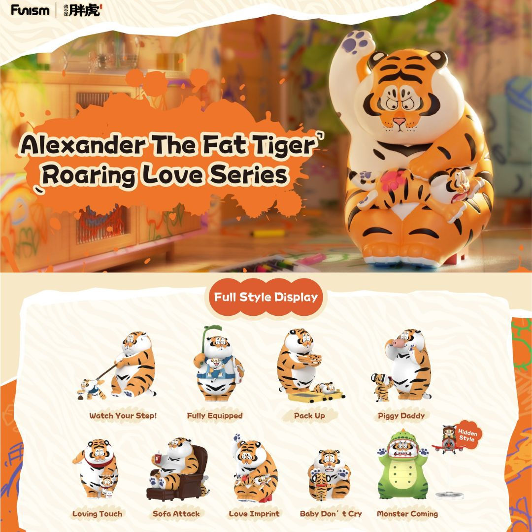 Alexander the Fat Tiger Blind Box - Roaring Love series