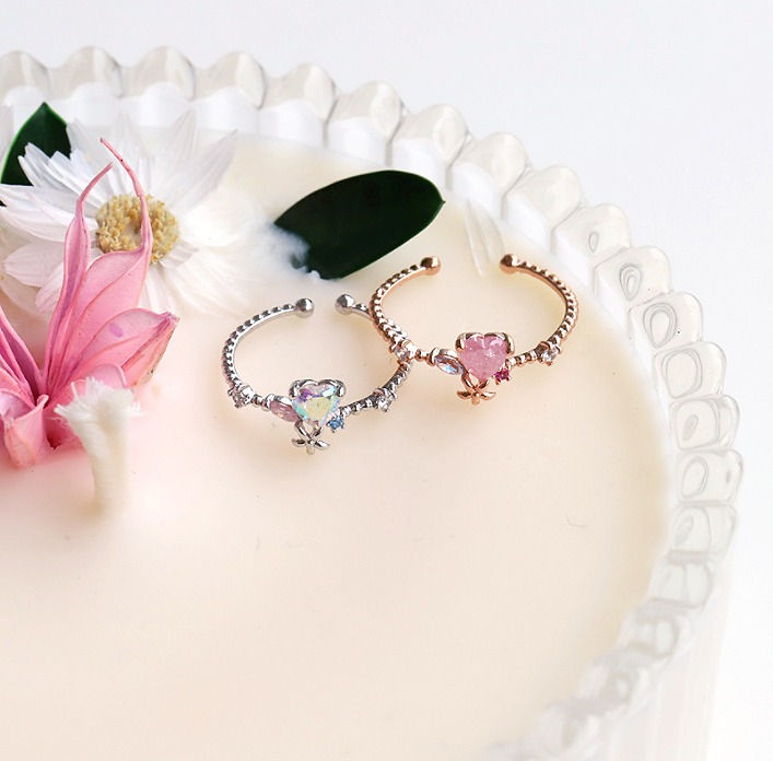 Thumbnail: Love Heart Open Ring - MOOII