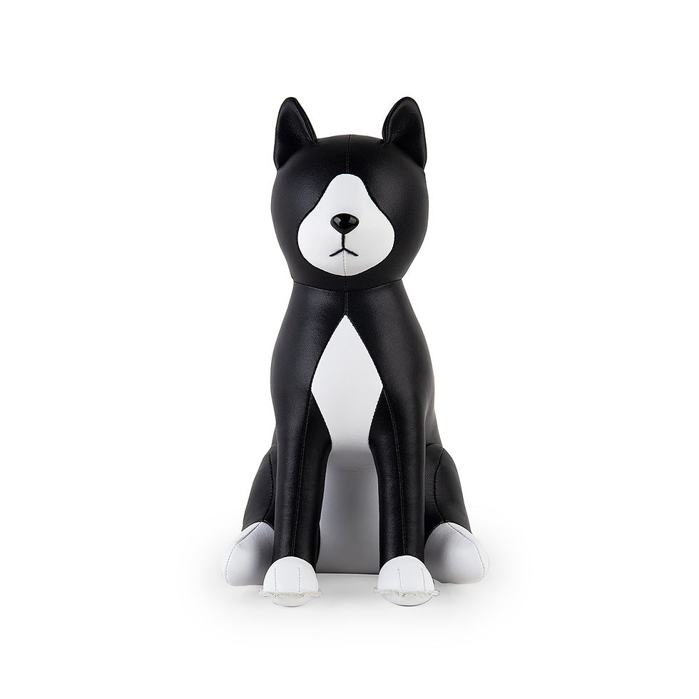 Thumbnail: Zuny Bookend Cat Tuxedo Black