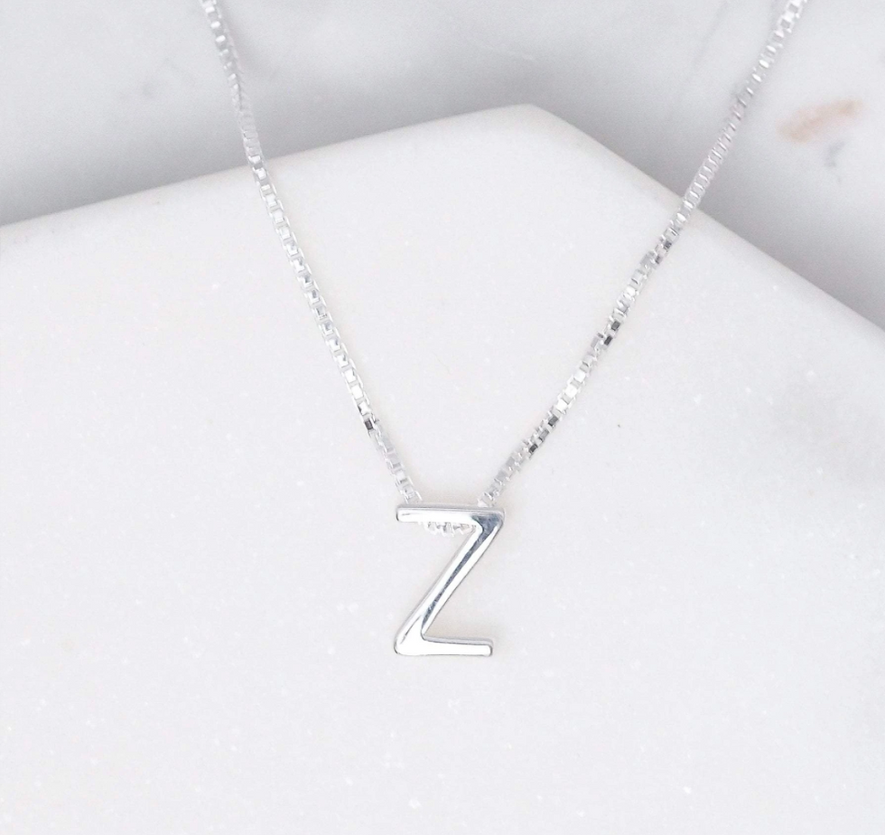 Thumbnail: Alphabet Sterling Silver Necklace