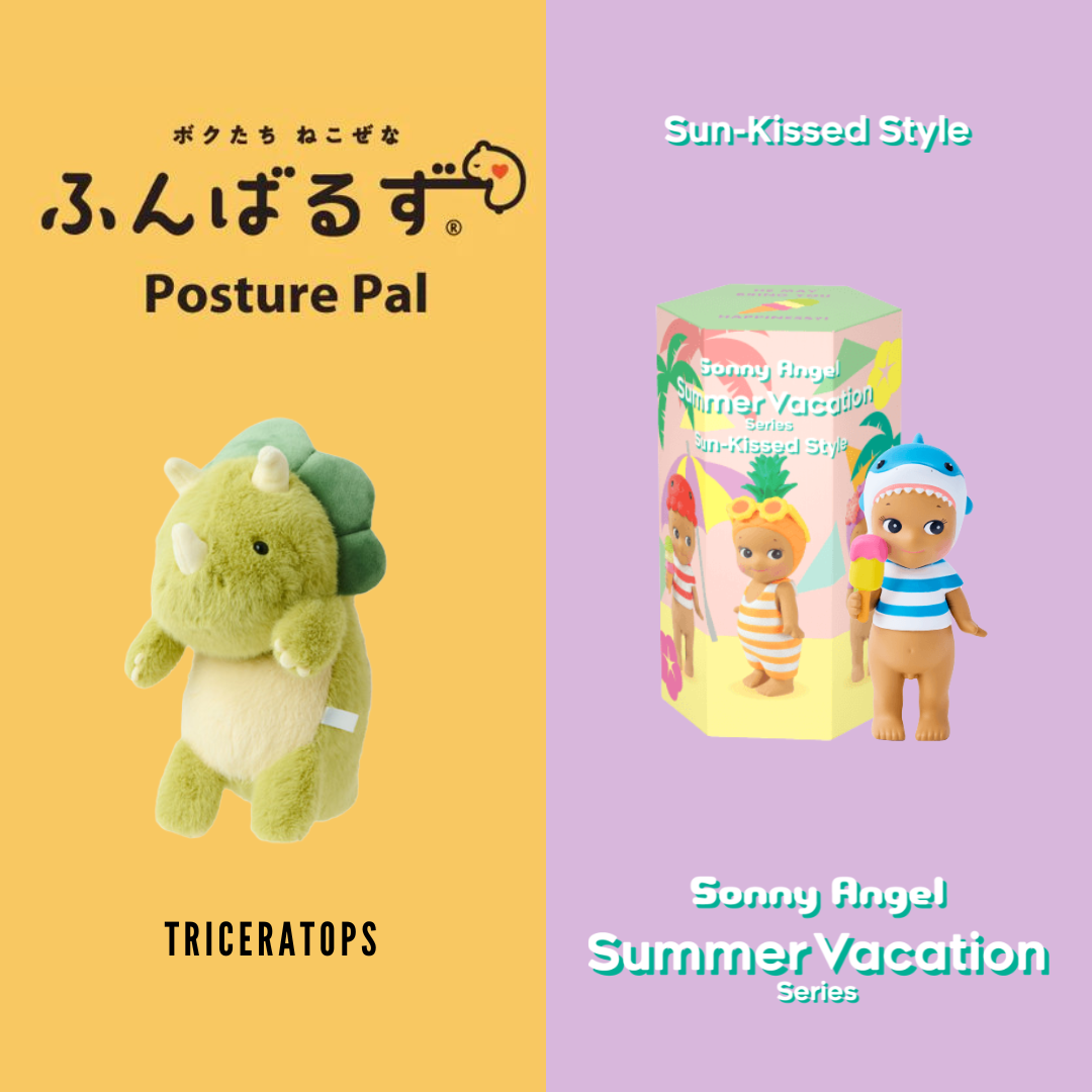 Summer Bundle: Posture Pal Triceratops + Sonny Angel Summer Vacation