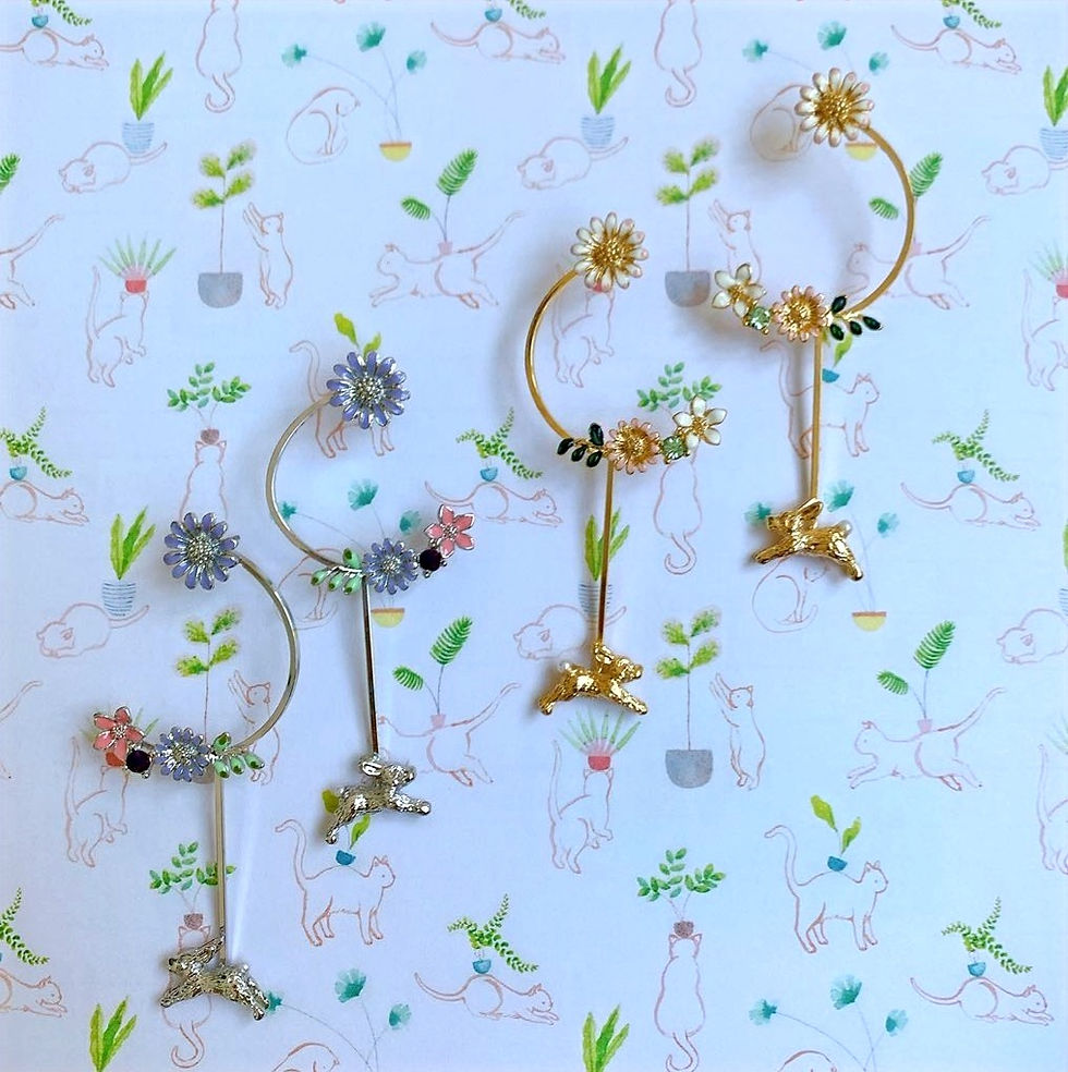 Thumbnail: MOOII Daisy and Rabbit Earrings