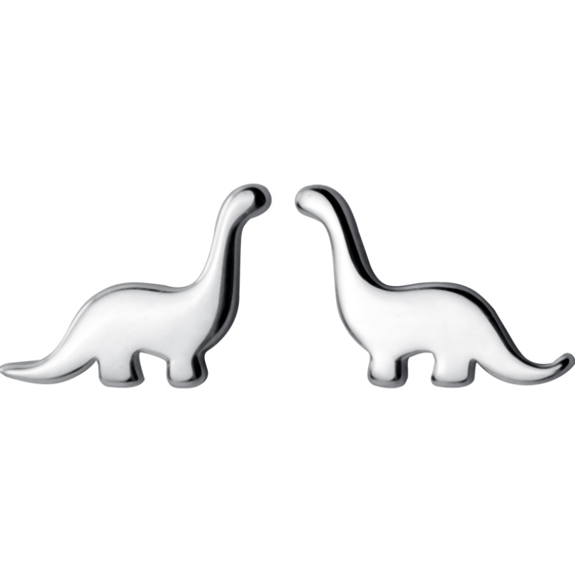 Thumbnail: Brontosaurus Sterling Silver Ear Studs - MOOII