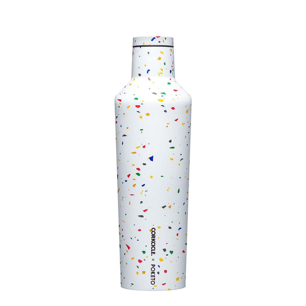 Corkcicle Poketo Canteen 475ml - White Terrazzo Insulated Stainless Steel Bottle