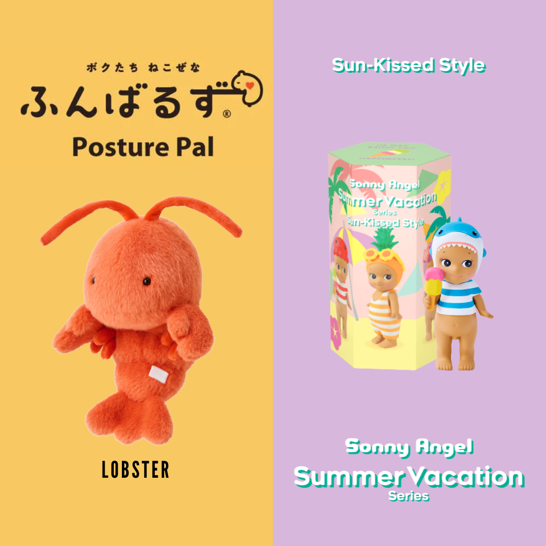 Summer Bundle: Posture Pal Lobster + Sonny Angel Summer Vacation