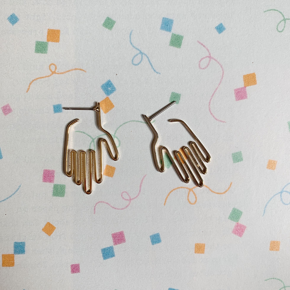 Thumbnail: Golden Hi-5 Earrings