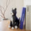 Thumbnail: Zuny Bookend Cat Tuxedo Black