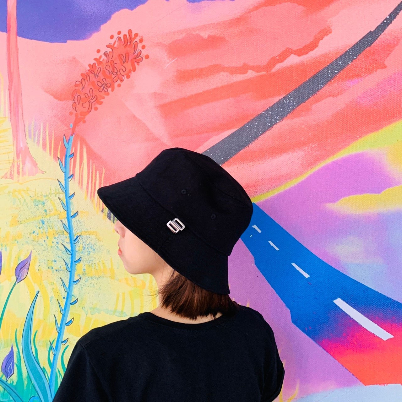 Korean Design Simple Chain Bucket Hats