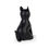 Thumbnail: Zuny Bookend Cat Tuxedo Black