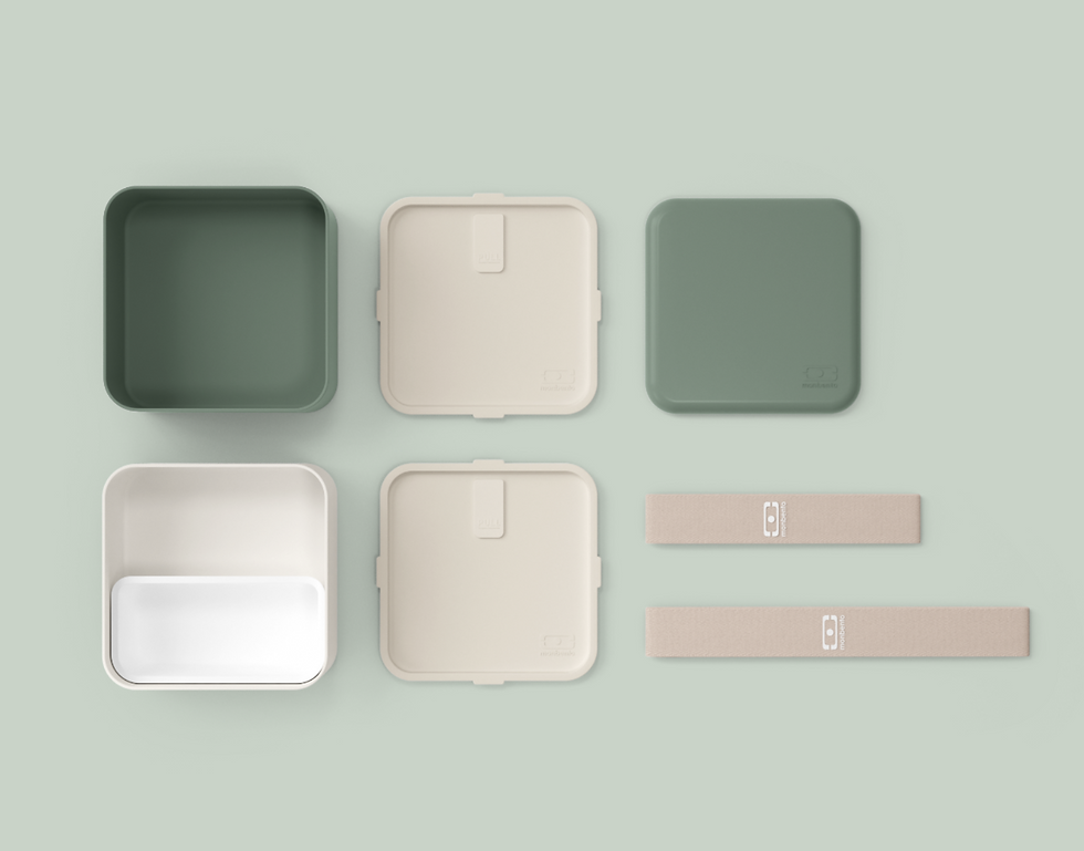 Thumbnail: Monbento Square Lunchbox - Natural Green