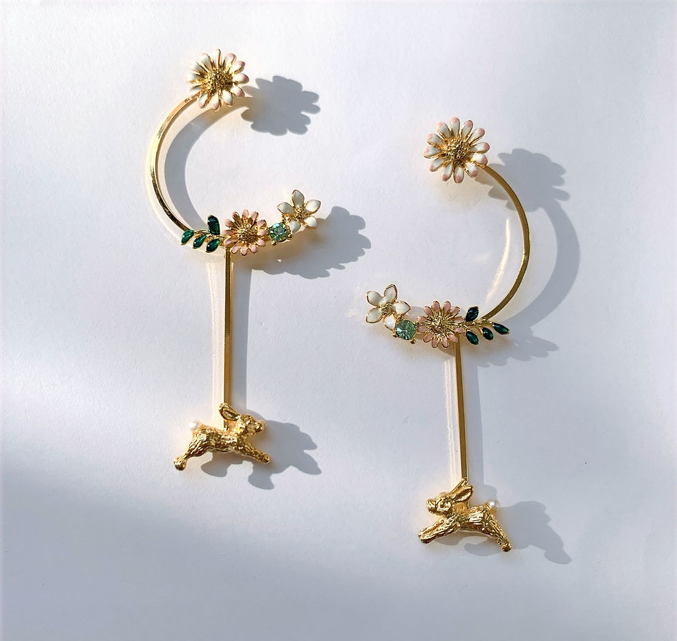 Thumbnail: MOOII Daisy and Rabbit Earrings