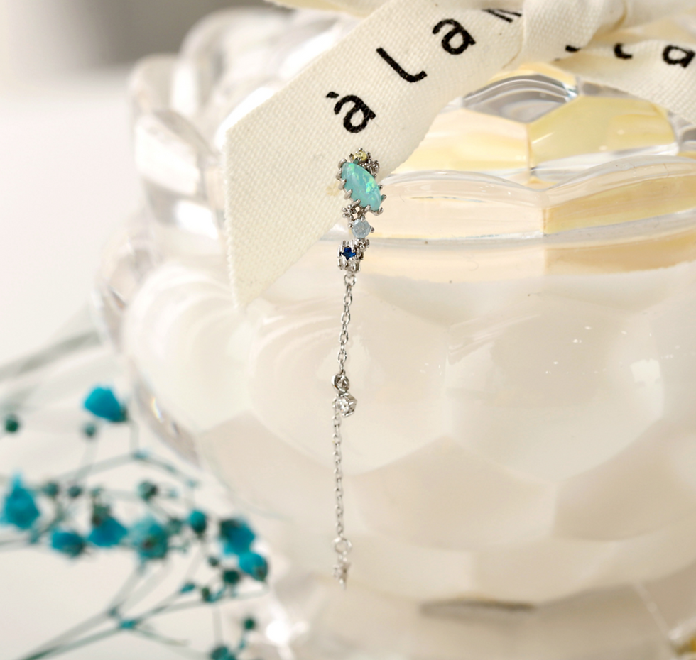 Thumbnail: Asymmetric Dream Catcher Drop Earring - MOOII