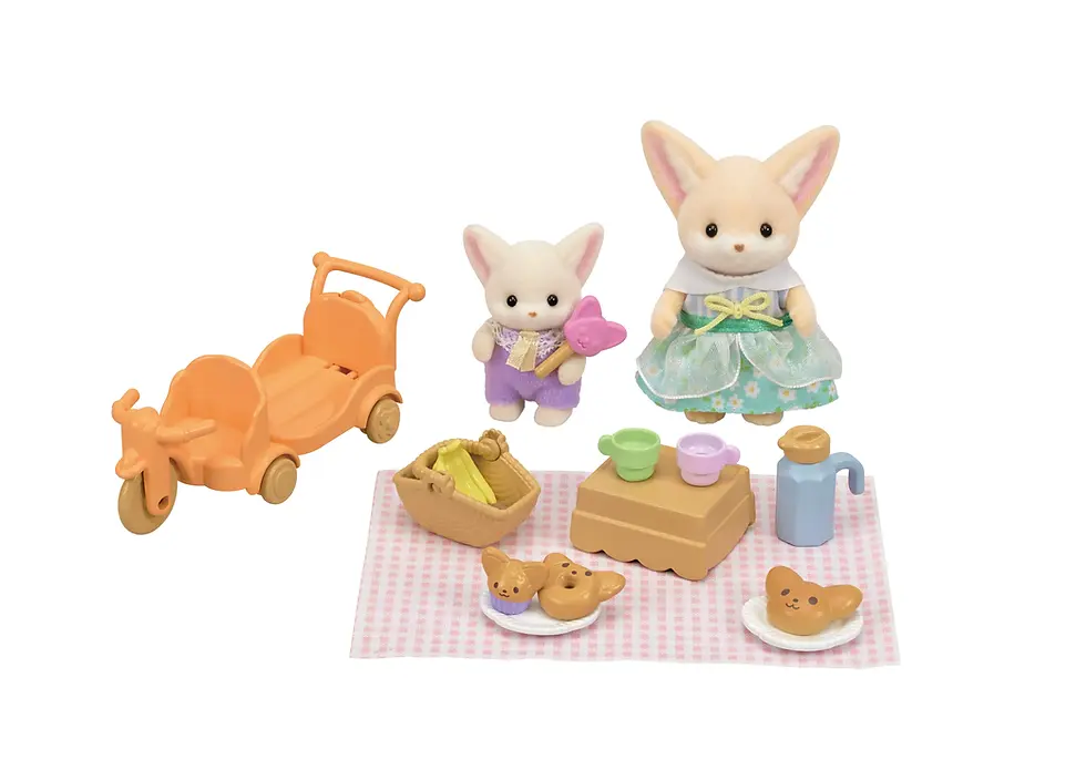 Thumbnail: Sylvanian Families - Sunny Picnic Set - Fennec Fox Sister & Baby