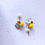Thumbnail: Blue Clover with Yellow Drop Earring - MOOII