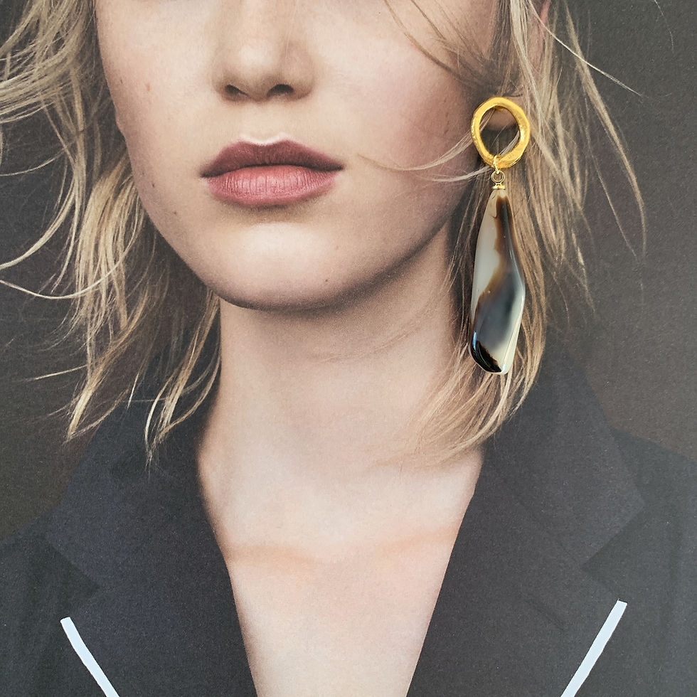 Thumbnail: Truffle Resin Dangle Earrings