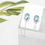 Thumbnail: Crystal Tear Drop Dangle Earring