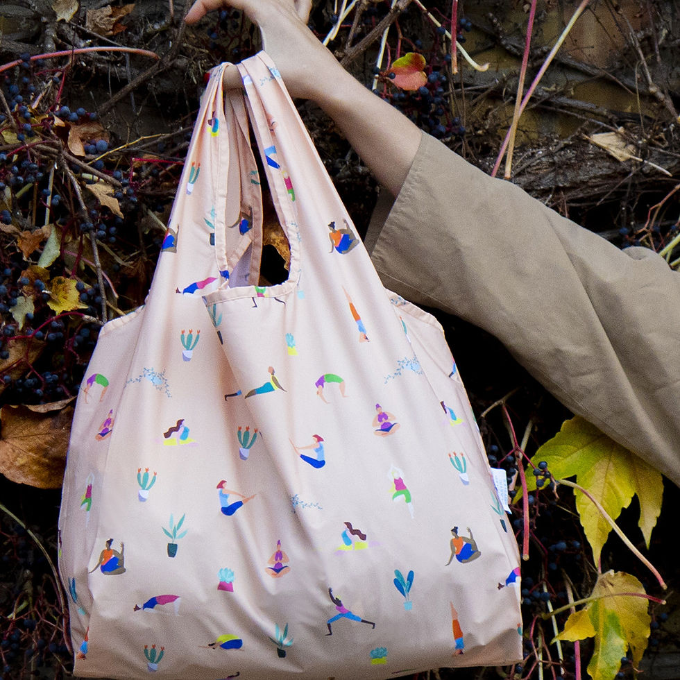 Thumbnail: Kind Bag: Reusable Bag Medium Yoga Girls