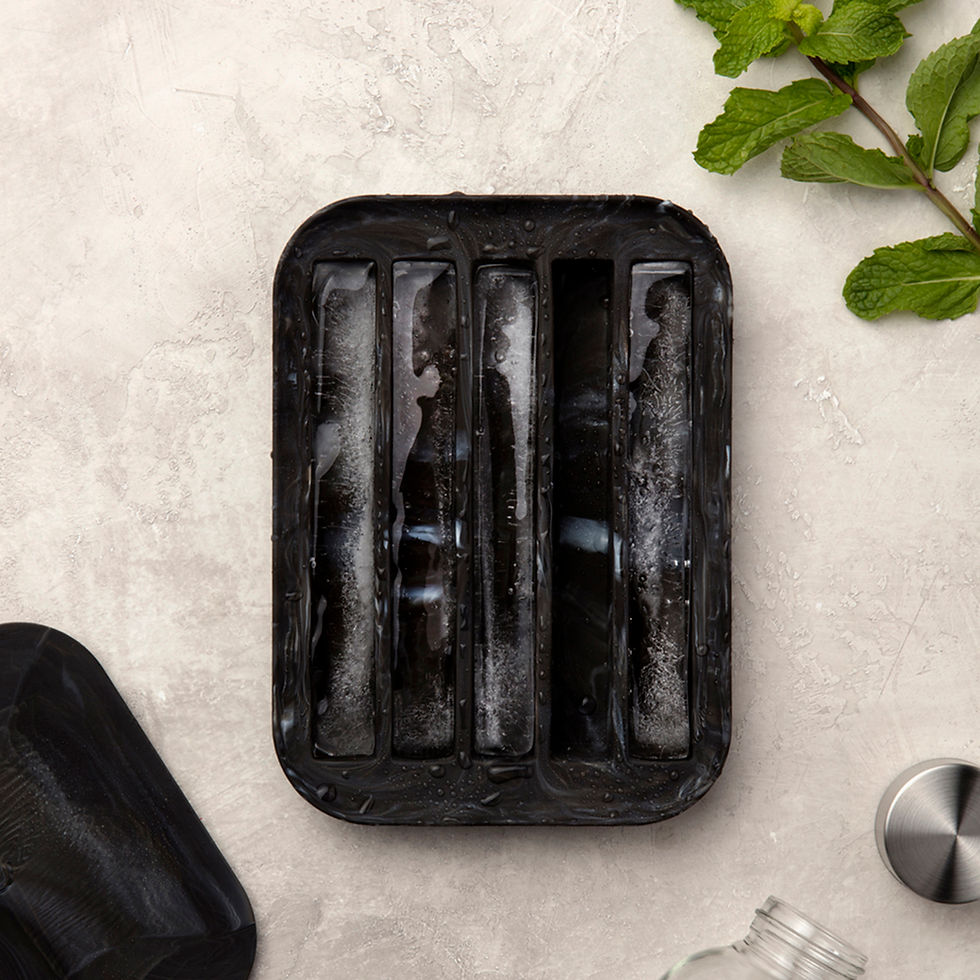 Thumbnail: Peak Ice Tray Water Bottle Marble - Black