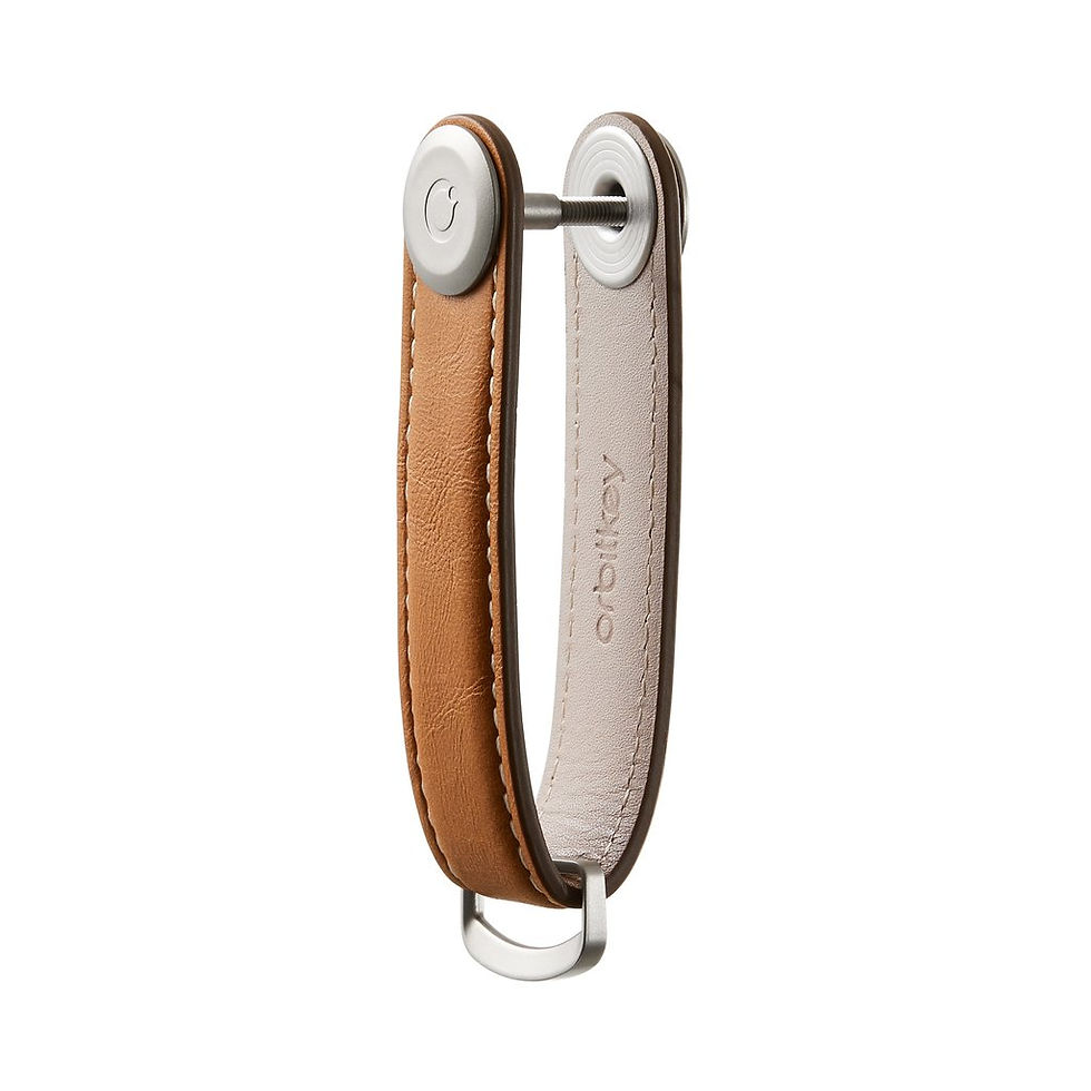 Thumbnail: Orbitkey 2.0 Leather Tan with White Stitching