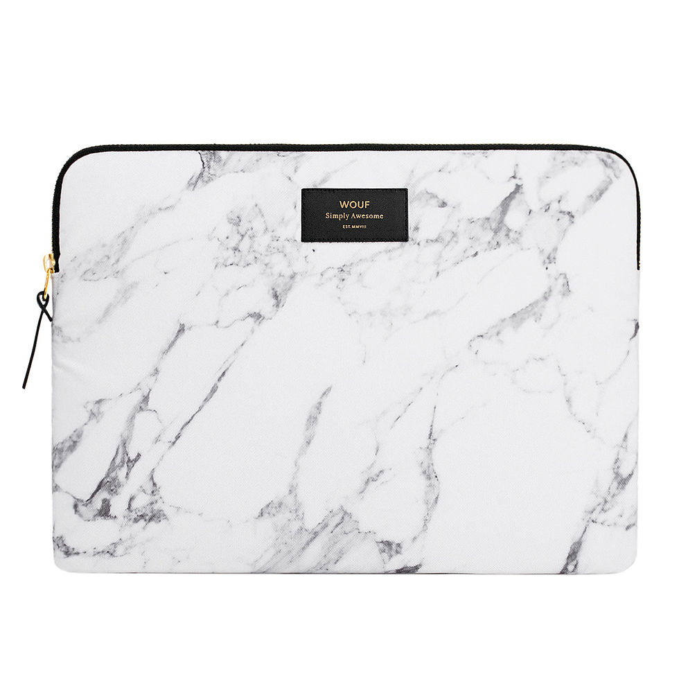 Thumbnail: Laptop Sleeve White Marble Wouf