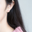 Thumbnail: Tiny Red Glaze Heart 925 Stud Earrings - Mooii