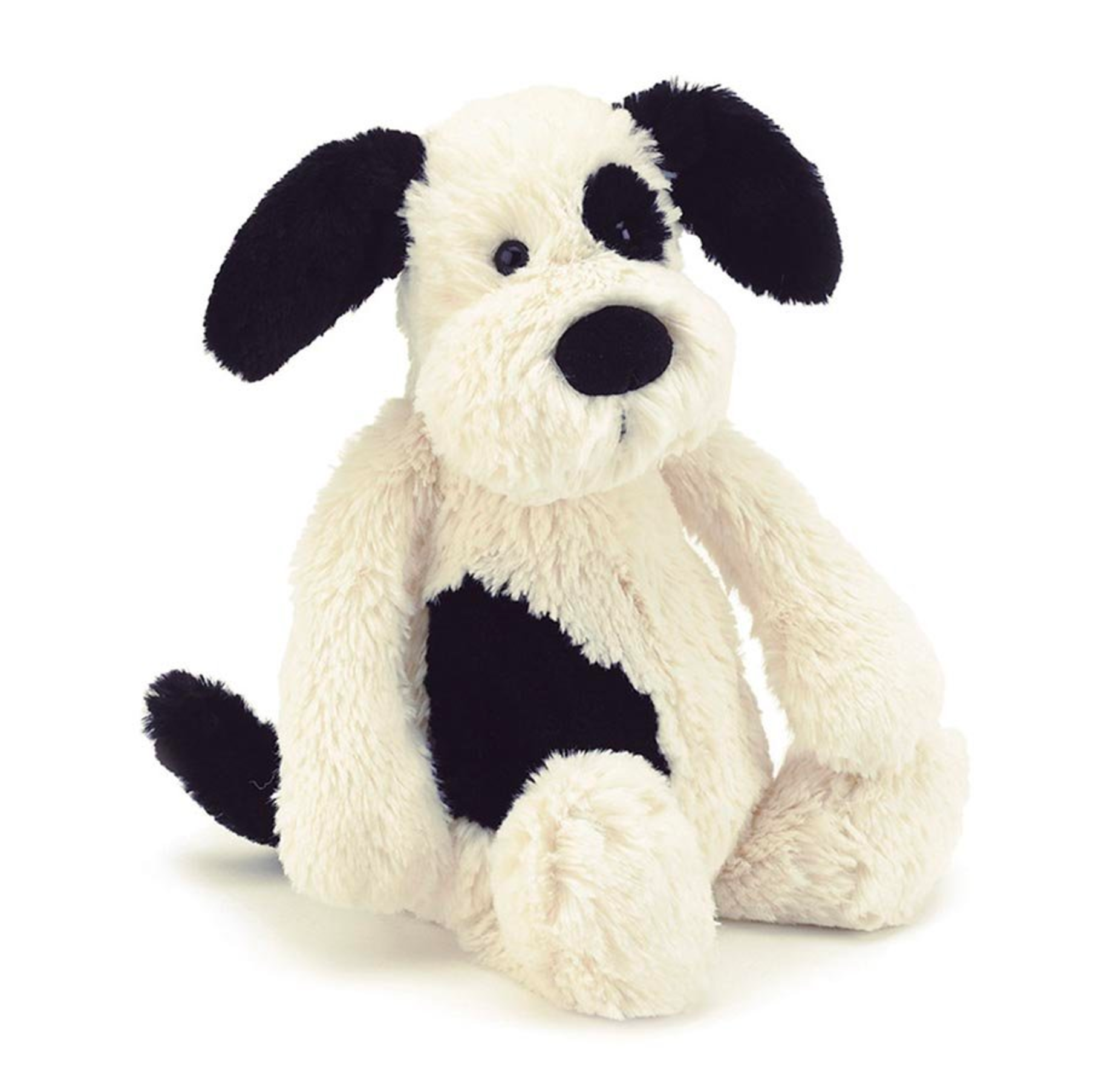 Bashful Jellycat Black & Cream Puppy Medium