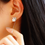 Thumbnail: Sakura Earring with Asymmetric Crystal Drop - MOOII