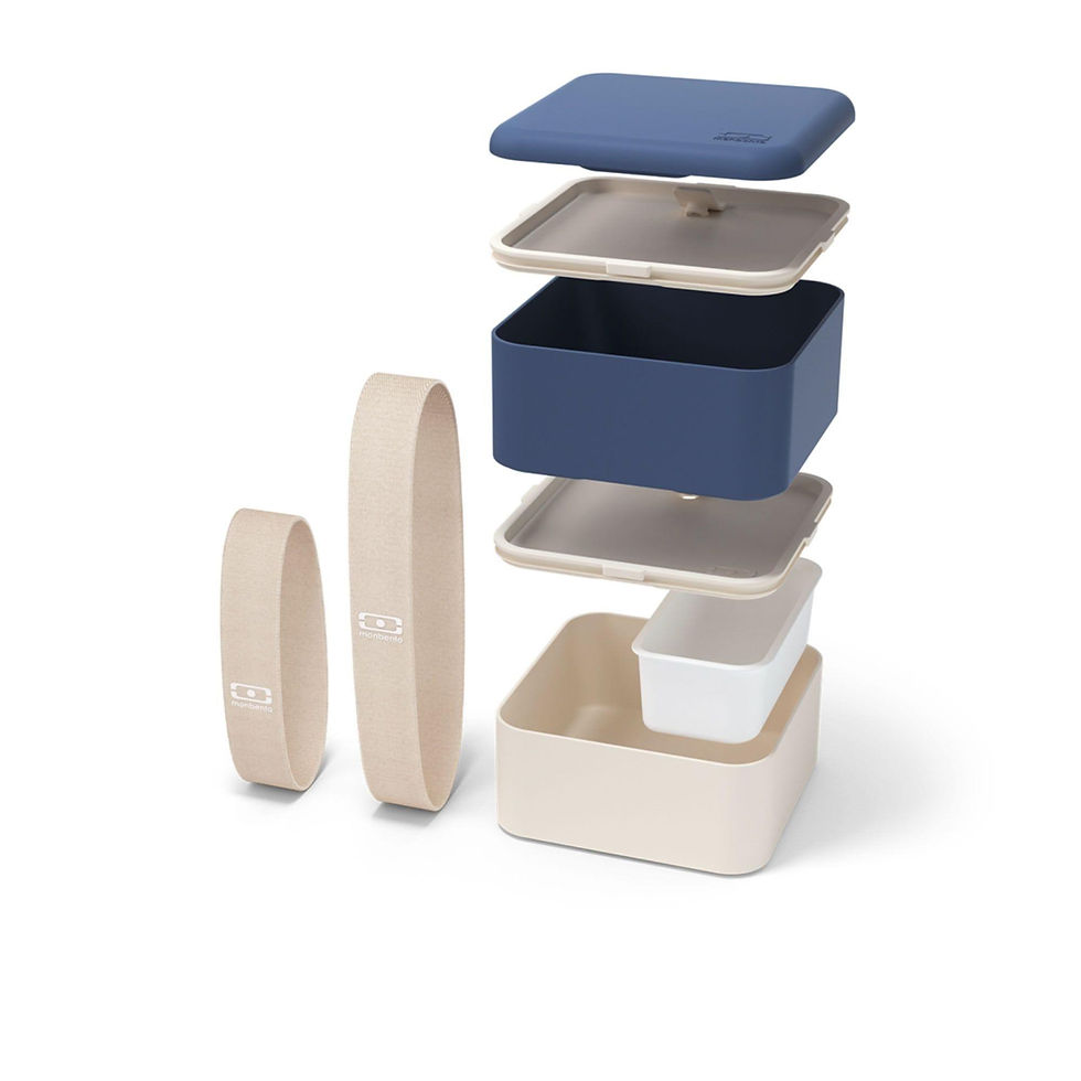 Thumbnail: Monbento Square Lunchbox - Natural Blue