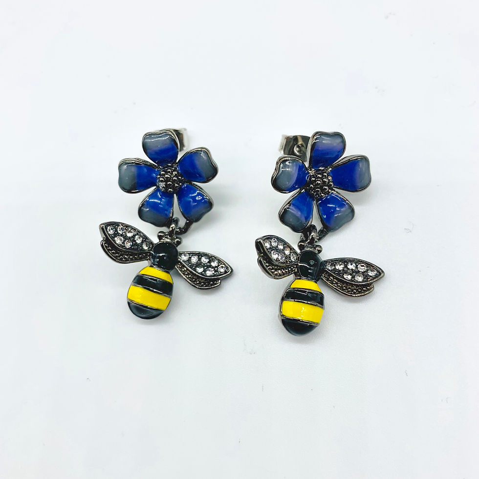 Thumbnail: Floral Honey Bee Earrings