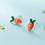Thumbnail: Enamel Carrots Vege 925 Silver Ear Studs - Mooii