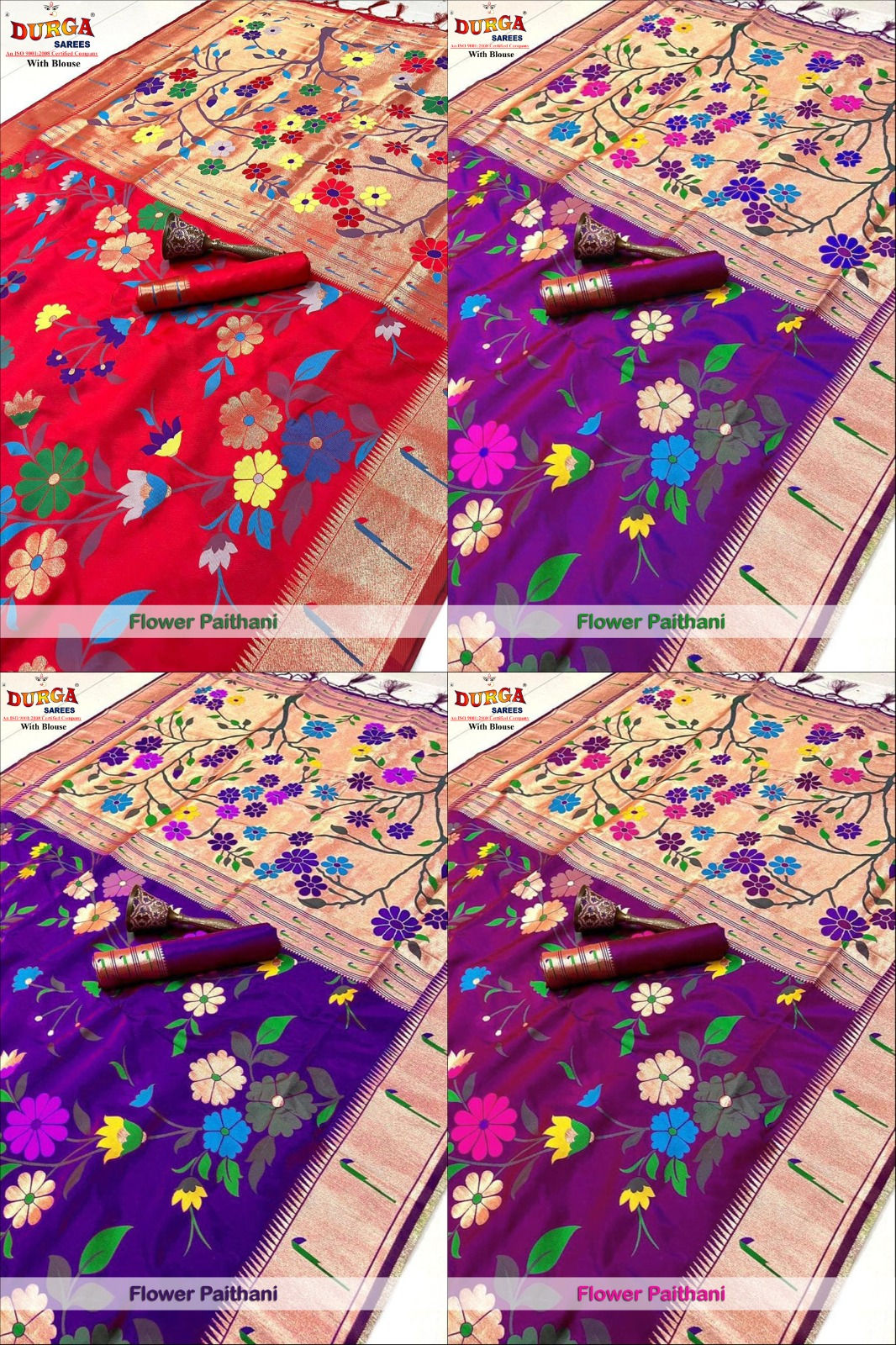 Flower Paithani Paithani Saree Durga Sarees