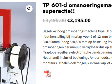 Sterke omsnoeringsband pp voor veilig verpakken