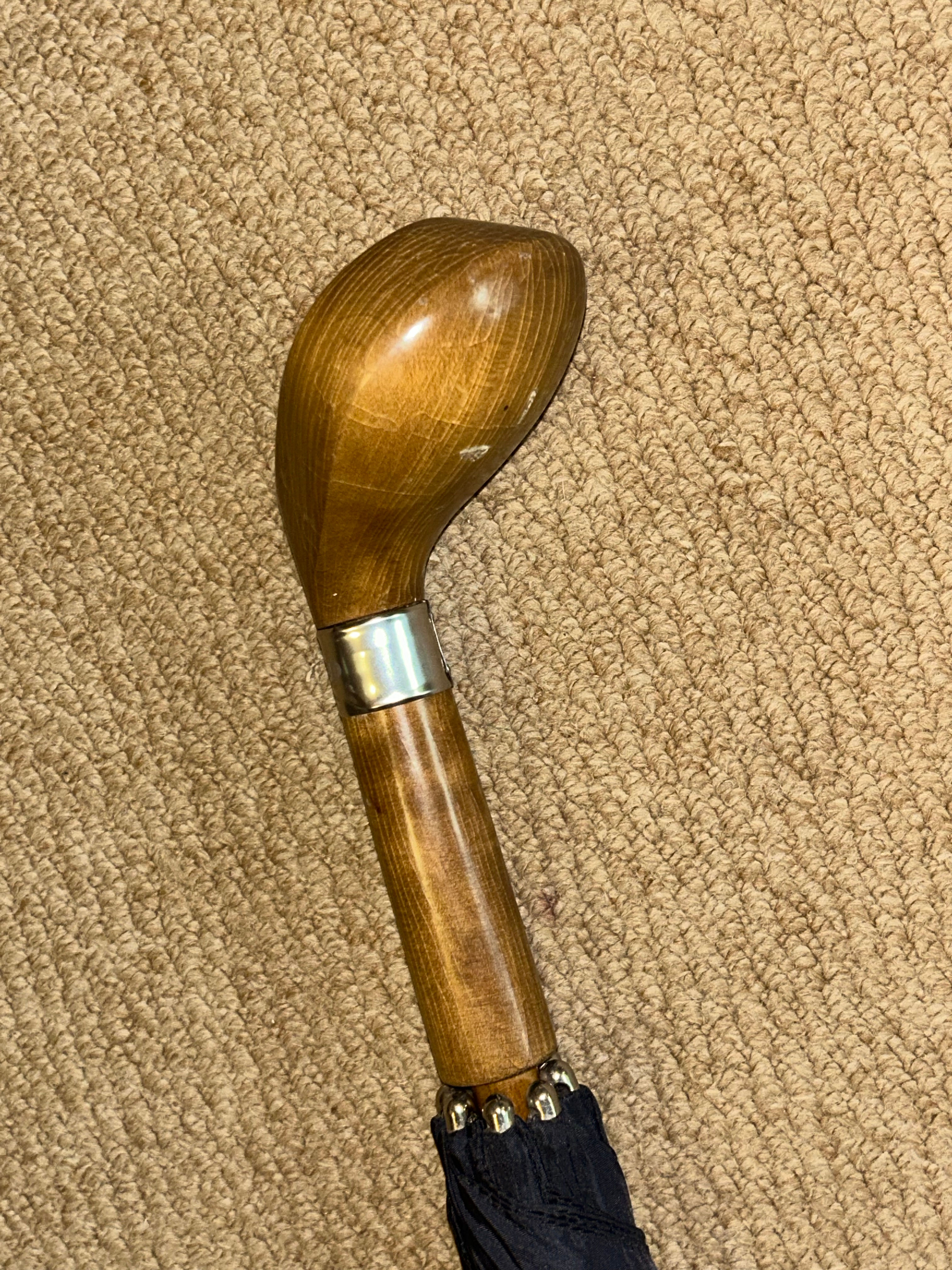 Vintage Gents Black Creed Fragrances Umbrella Golf Putter Handle By Swaine Brigg