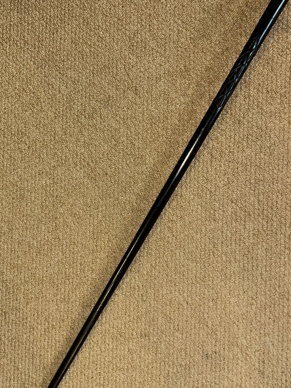 Thumbnail: Antique Gadget Walking Stick - Burmese Silver Top Pull Out Spike