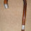 Thumbnail: Antique Palm Wood Walking Stick / Cane Crook Silver End & Collar Hallmarked 1920