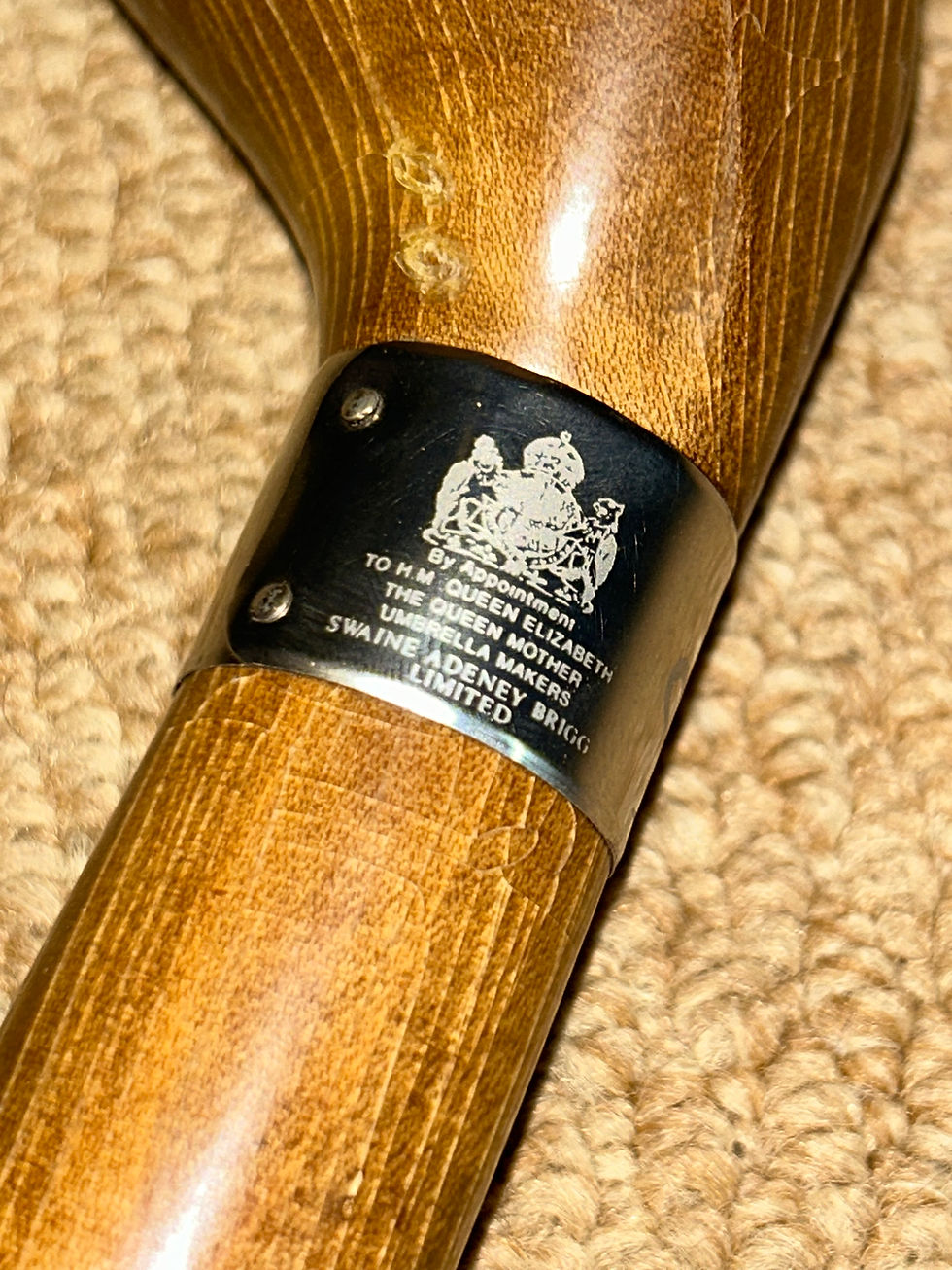 Thumbnail: Vintage Gents Blue Creed Fragrances Umbrella Golf Putter Handle By Swaine Brigg