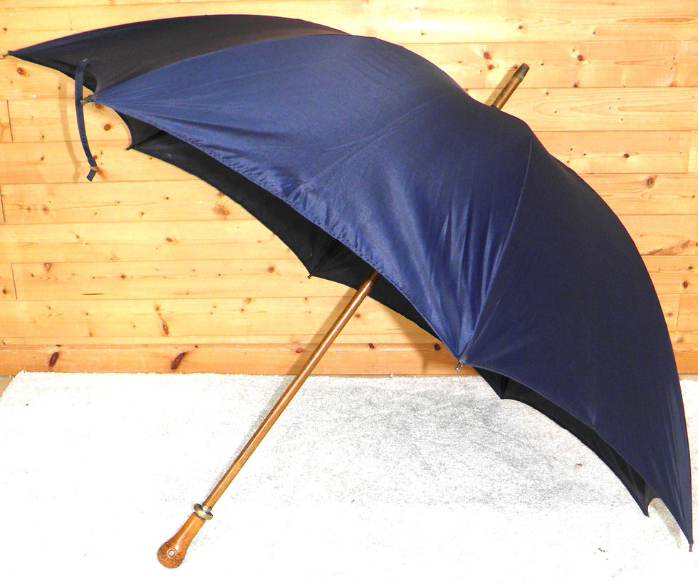 Thumbnail: Antique Large Navy Carriage / Stagecoach Horse Driving Umbrella - 98cm Tall