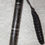 Thumbnail: Antique Ebony Walking Stick Cane Silver Top / Collar Inlaid Silver Wire Pattern