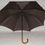 Thumbnail: Vintage Christian Dior Grey Automatic Umbrella Silver Collar Maple Crook Handle