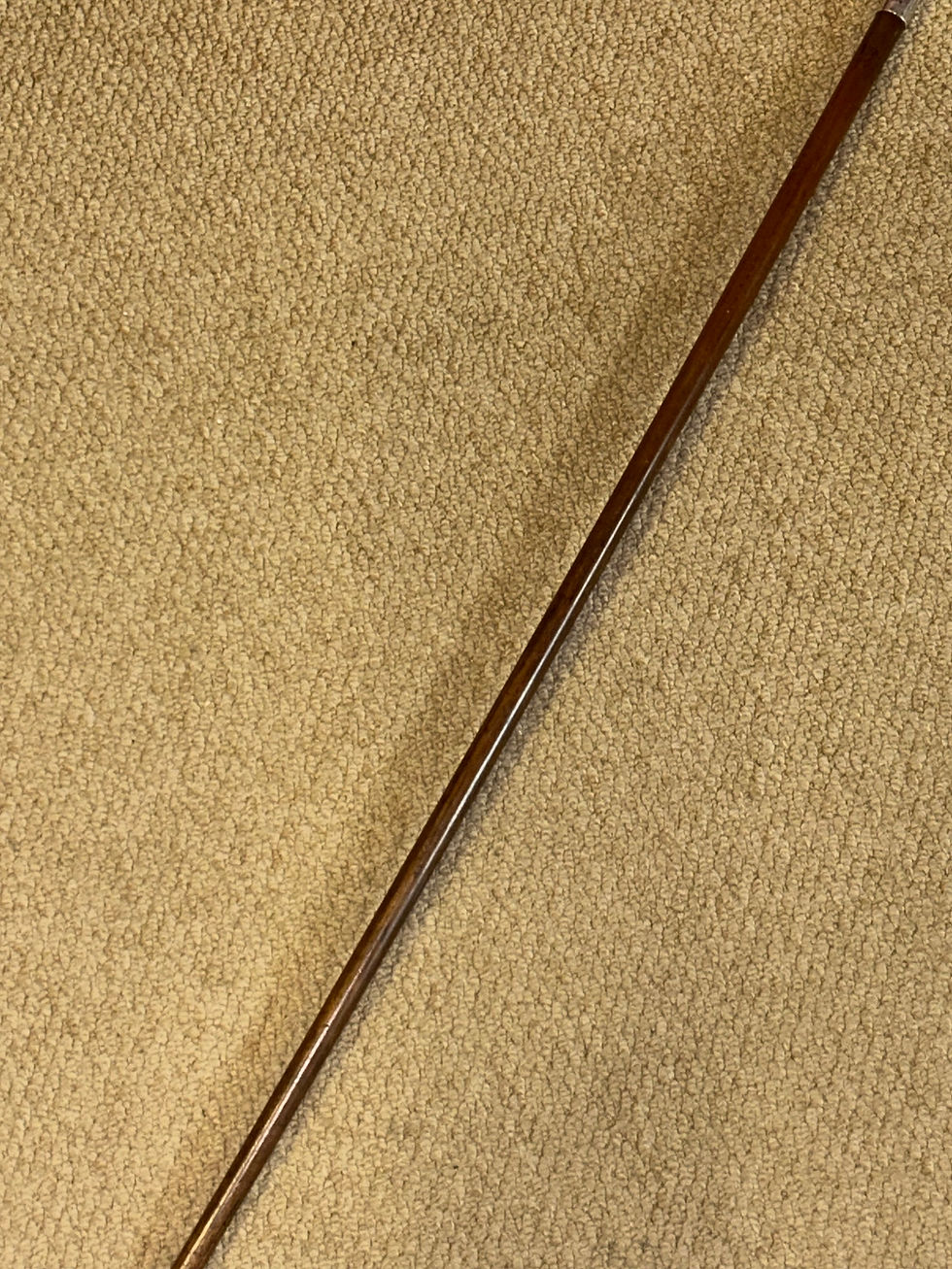 Thumbnail: Edwardian Walking Stick - Hallmarked 1908 Silver Fritz Handle By Charles Sienesi