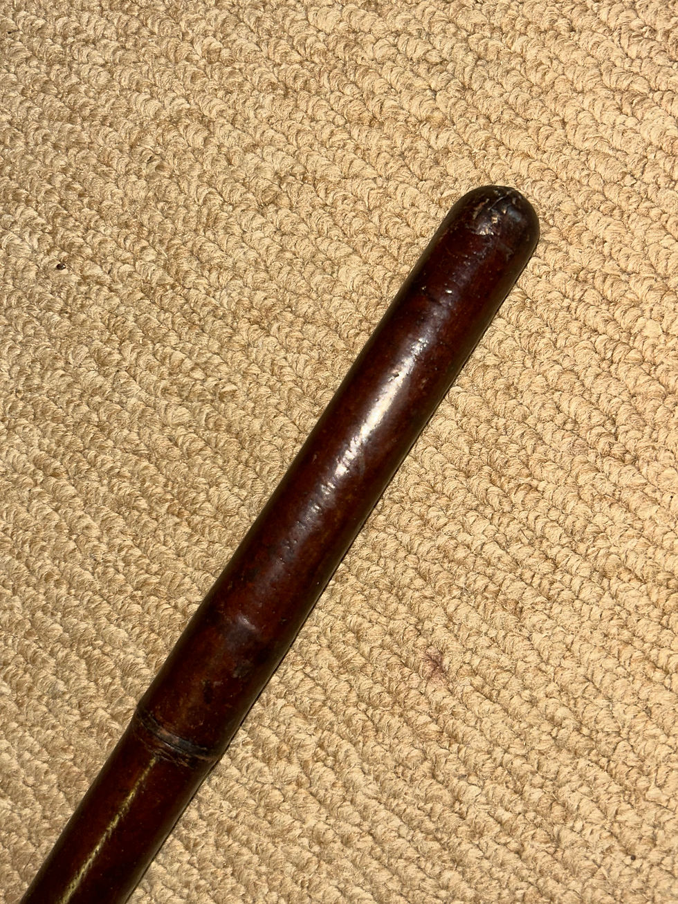 Thumbnail: Vintage Brown Cladded Leather Swagger Stick - Pull Out Sword By Swaine & Adeney
