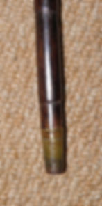 Thumbnail: Antique Partridge Wood Walking Stick / Cane Crook Handle Steel Eagle Head