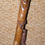 Thumbnail: Antique Rustic Hedge Wood Hand Carved Lincoln Imp Walking Stick Cane Glass Eyes