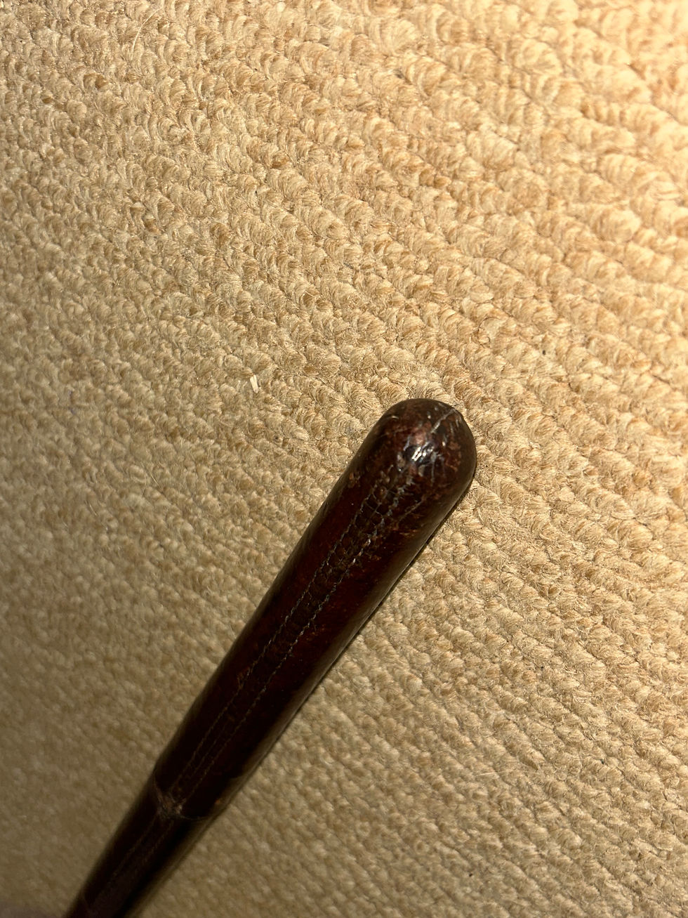 Thumbnail: Vintage Brown Cladded Leather Swagger Stick - Pull Out Sword By Swaine & Adeney