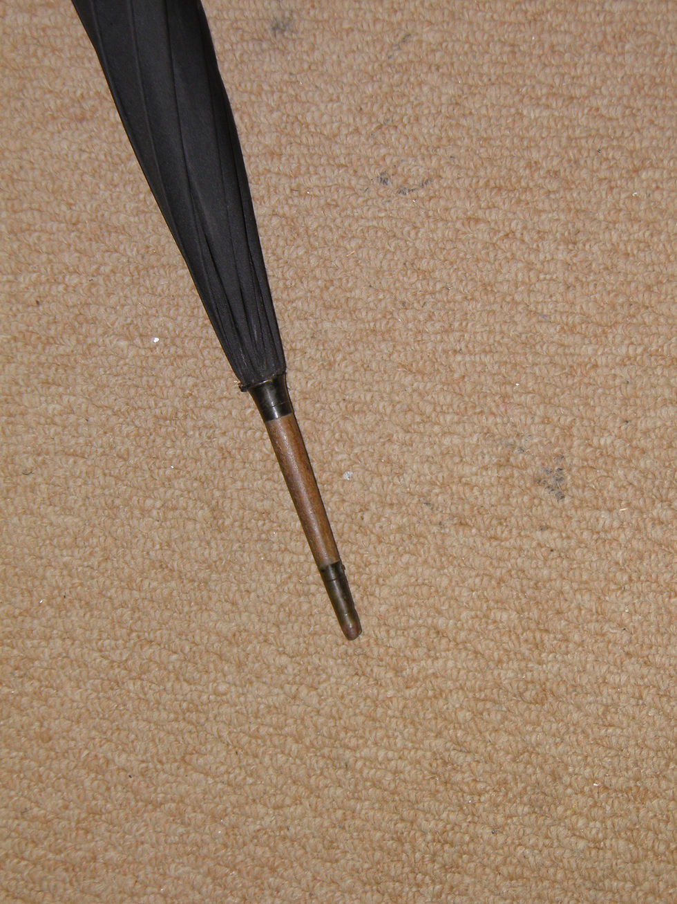 Thumbnail: Antique G.A.DUNN & Co Black Canopy Umbrella 18 Carat Gold Plate & Crook Handle